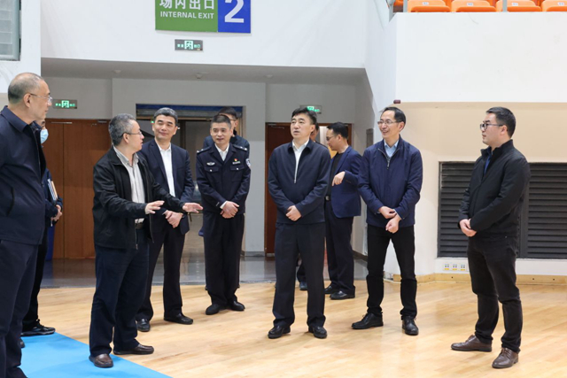 杭州市副市长罗杰来校视察指导亚运场馆运行和安保工作